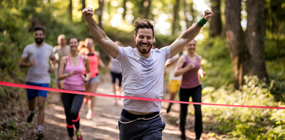 Man wint met hardlopen