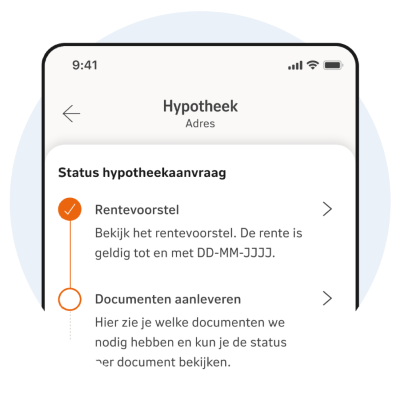 Overzicht Mijn Hypotheekaanvraag in de app