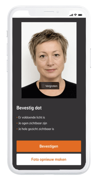 Idenficeren stap 19: Selfie bevestigen