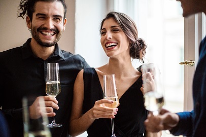 Stel proost met champagne