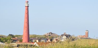 De grote rode vuurtoren van Texel 