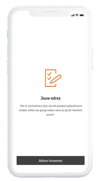 Identificeren stap 1: Voer je adres in