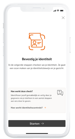Identificeren stap 4a: start met het bevestigen van je identiteit
