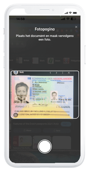 Idenficeren stap 8: Maak een foto van de fotopagina