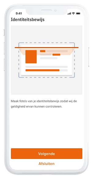 Identificeren stap 4b: Maak foto's van je identiteitsbewijs